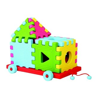 Plastik Arabalı Puzzle (12 Parça) - Yapı Oyuncakları